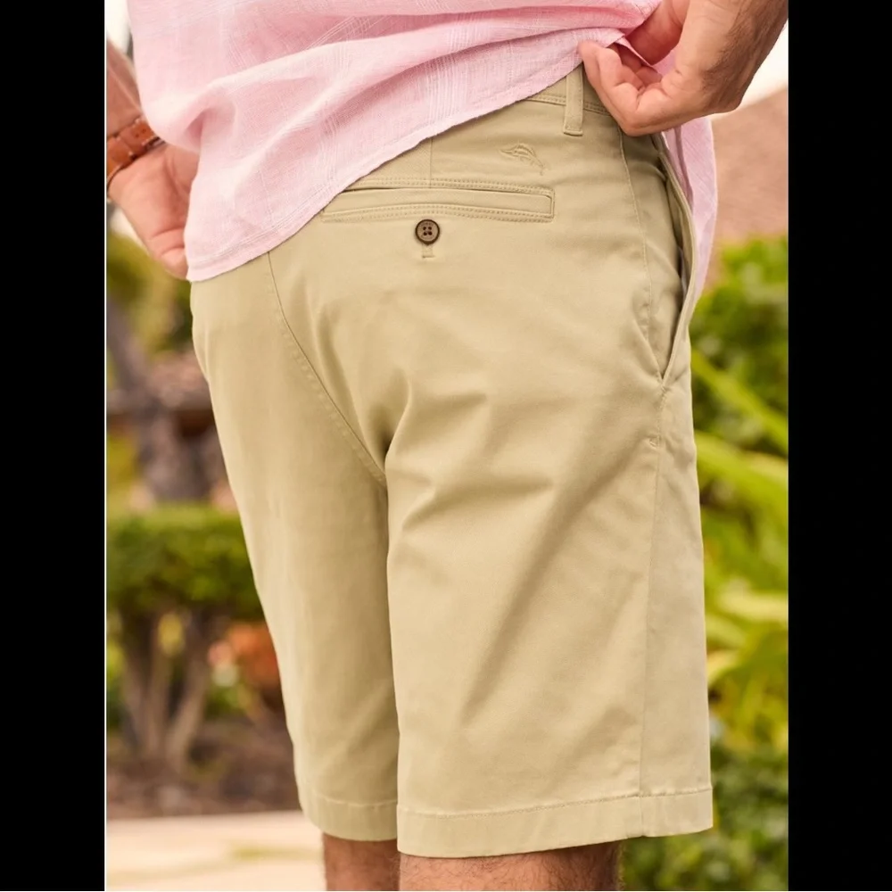 NWT Tommy Bahama Boracay Island Chino 9-Inch Shorts in Stone Khaki - Picture 4 of 8